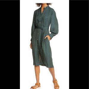NWT Vince Belted Shirred Shirt Dress. XL (14-16)